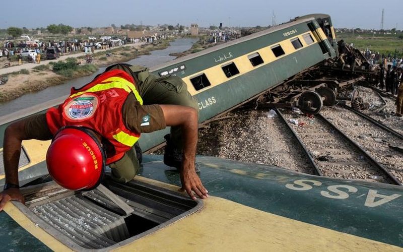 واژگونی قطار در پاکستان
