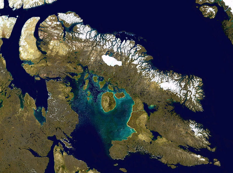 جزیره بافین؛ منبع عکس: Wikimedia، عکاس: NASA World Wind