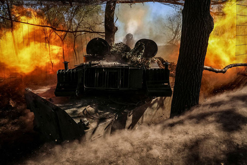 وسیله جنگی در اوکراین؛ منبع: REUTERS، عکاس: Oleksandr Ratushniak