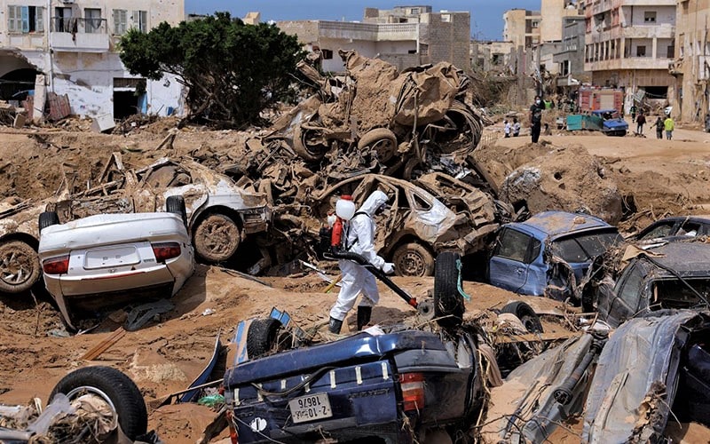 خسارات ناشی از طوفان و سیل در لیبی