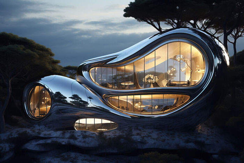 طراحی خانه با الهام از ساز بادی باگل؛ اثر مارکوس برن (Marcus Byrne) 