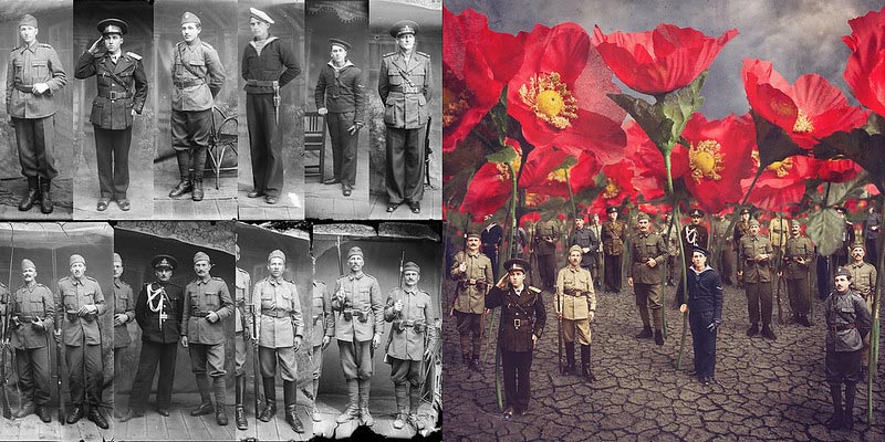 بازسازی تصویر سربازان جنگ؛ اثر جین لانگ