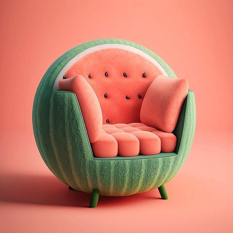 مبل هندوانه با هوش مصنوعی؛ اثر Bonny Carrera