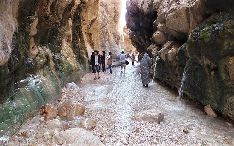 قدم زدن گردشگران در چشمه مرتضی علی، منبع عکس: گوگل مپ، عکاس: Eh San