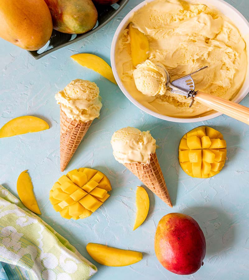 بستنی انبه و عسل؛ منبع عکس: pineappleandcoconut؛ نام عکاس: نامشخص