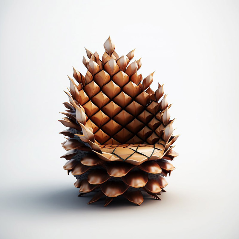 طراحی میوه درخت کاج با هوش مصنوعی؛ اثر Bonny Carrera