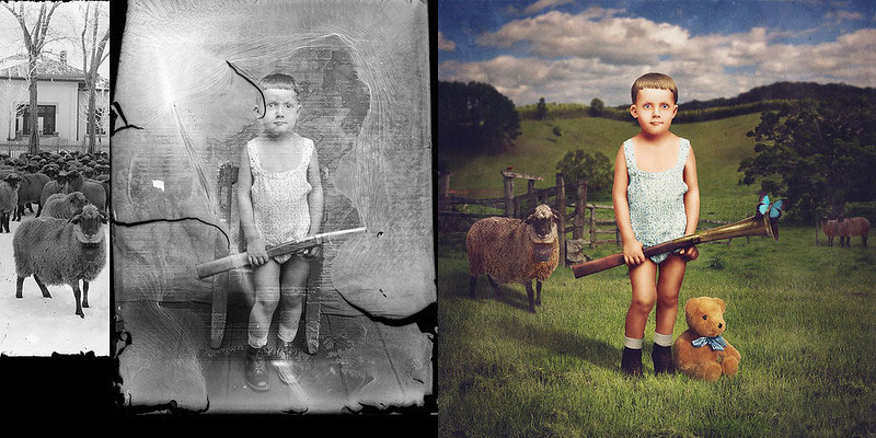 تصویر بازسازی شده پسر بچه‌ روستایی؛ اثر جین لانگ