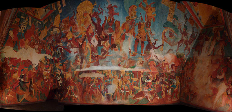 نقاشی‌های دیواری مایا؛ منبع عکس: ویکی‌مدیا، عکاس: El Comandante