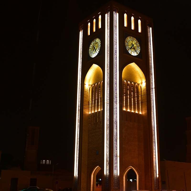 میدان وقت الساعت یزد؛ منبع عکس: گوگل مپ؛ عکاس: فاطیما علیمو