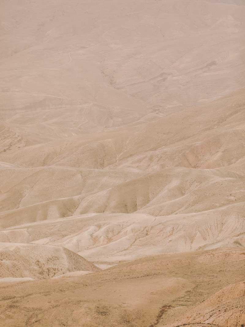 نمایی از کویر و بیابان‌های اردن 