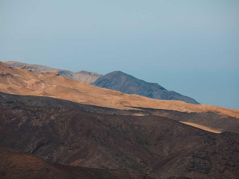 نمایی از کوهستانی در اردن