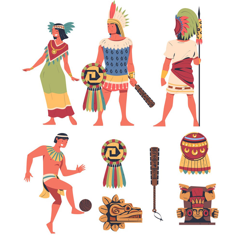 فرهنگ مایاها؛ منبع عکس: VectorStock، عکاس: نامشخص