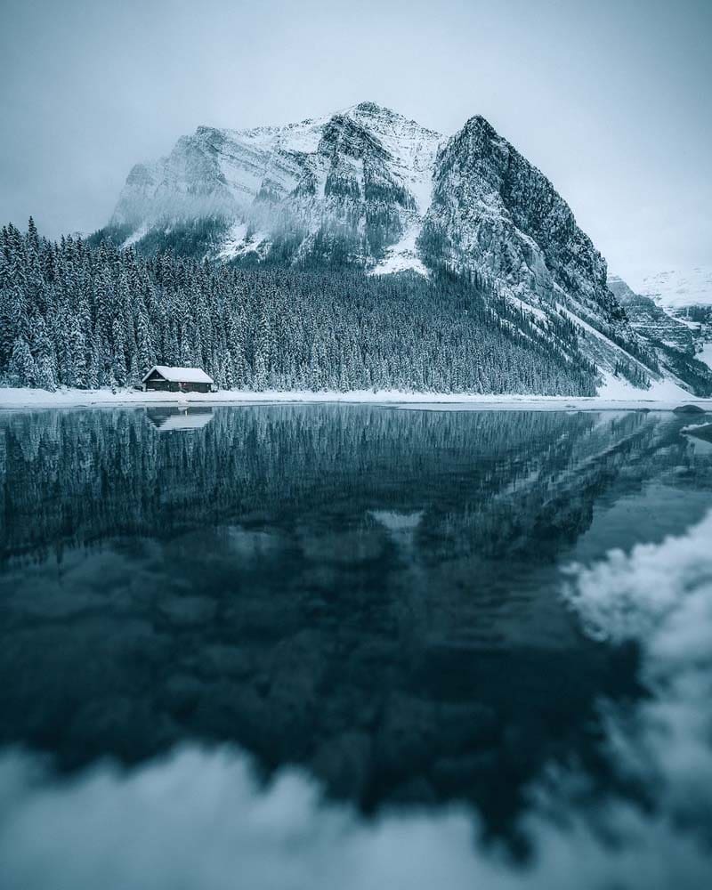 منظره‌ای از طبیعت زمستانی در آلبرتا (Alberta) کانادا