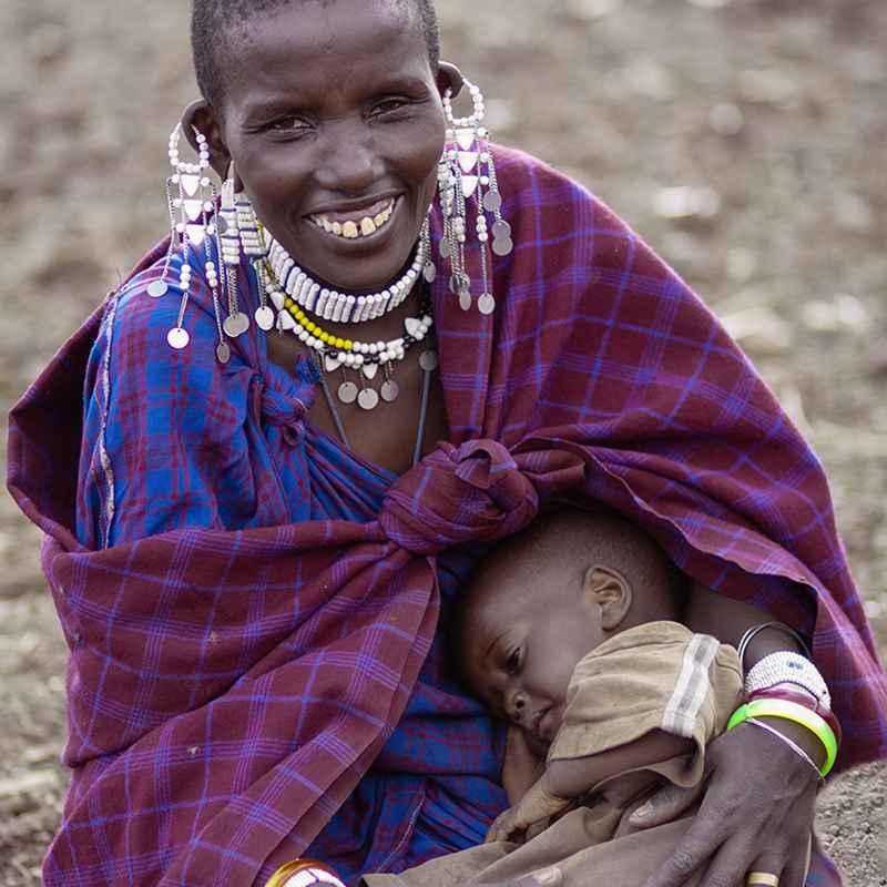 مادر و کودک تانزانیایی