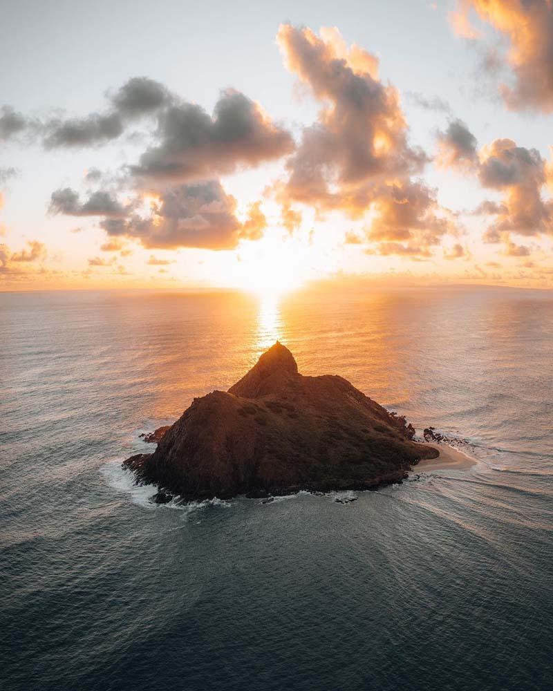 غروب آفتاب در جزیره هاوایی آمریکا 