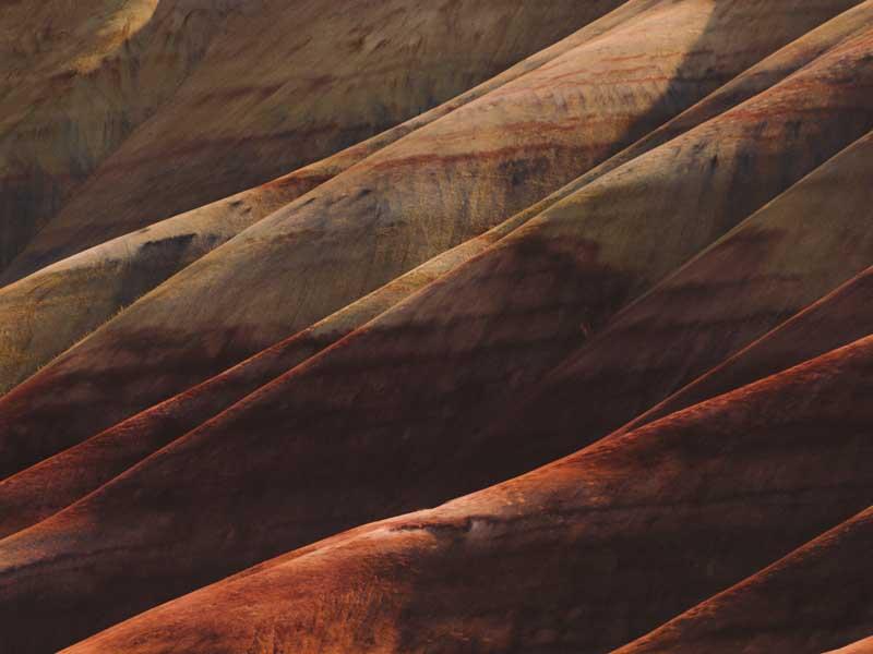 تپه‌های رنگی در ایالت اورگن آمریکا