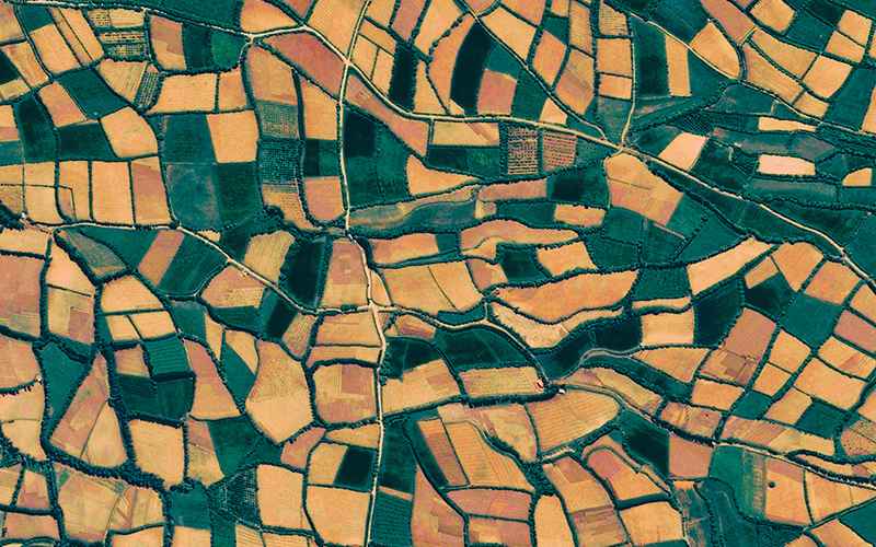 عکس هوایی از زمین های کشاورزی در ایران