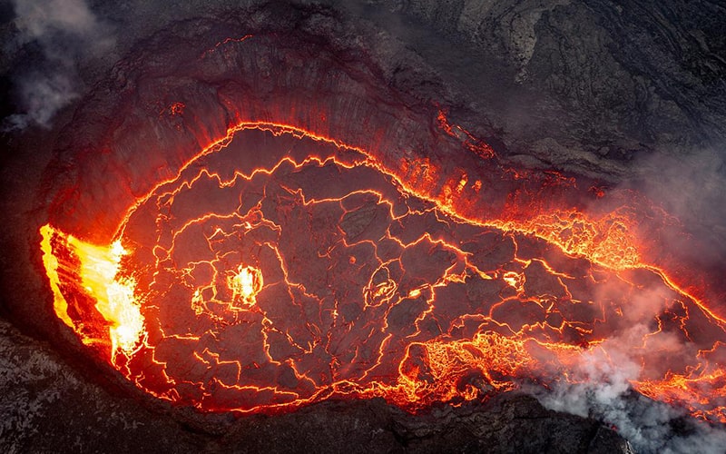 گدازه‌های آتشفشانی ایسلند به شکل سر فیل