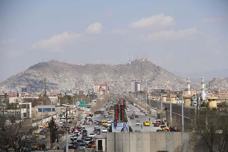 خیابانی در افغانستان از نمای بالا