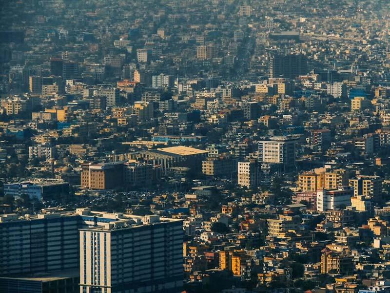 نمایی ساختمان‌های شهری در افغانستان