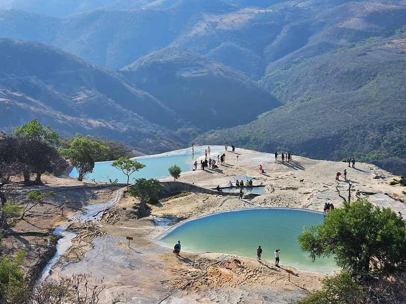 حوضچه های معدنی هیرو ال آگوا در ارتفاعات مکزیک؛ منبع عکس: گوگل مپ. عکاس: Yudiel López
