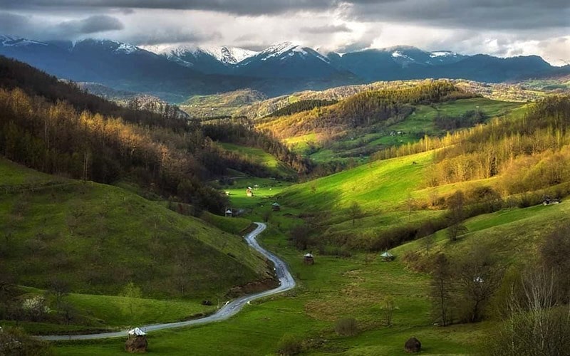 عبور جاده از کوهستانی در رومانی، منبع عکس: اینستاگرام alexrobciuc@، عکاس: Alex Robciuc