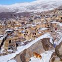 منظره برفی روستای پلکانی دشتک؛ منبع عکس: گوگل مپ؛ عکاس: ابراهیم ناطوری دشتکی