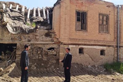 خانه تاریخی انصاری زیر دست مرمتگران