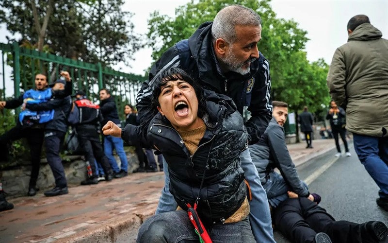 برخورد پلیس ترکیه با شرکت‌ کنندگان در راهپیمایی روز کارگر