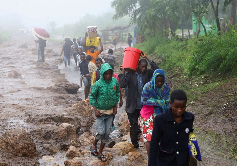 مهاجرت مردم مالاوی از طریق زمین؛  اعتبار عکس: ABC News، عکاس: Esa Alexander