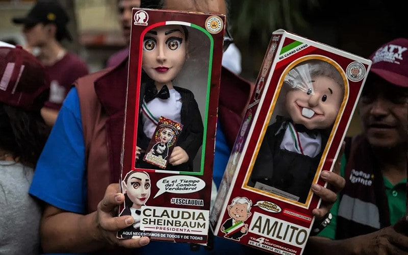عروسک نامزدهای ریاست جمهوری در مکزیک