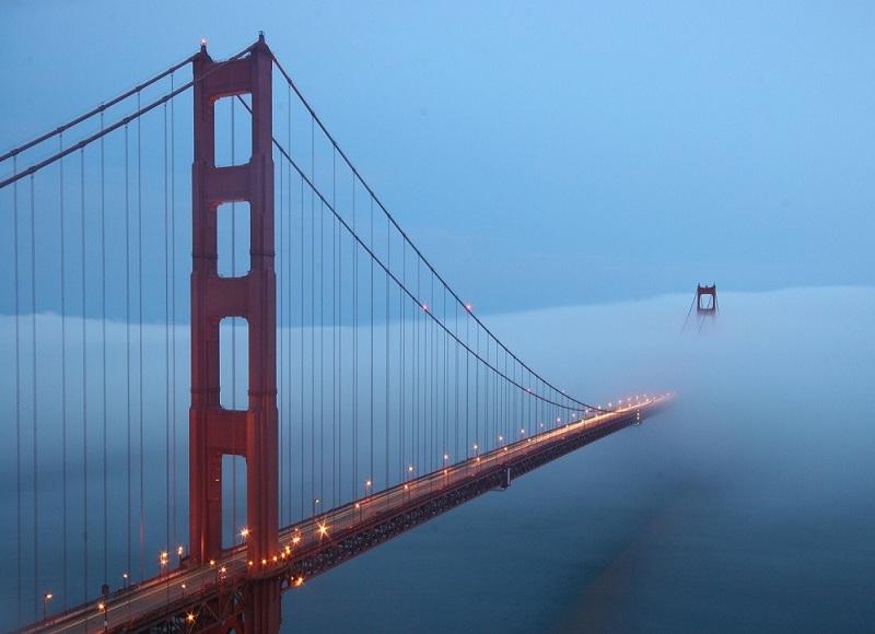 پل معروف Golden Gate در آمریکا؛ منبع عکس: وب سایت worldfamousthings.com. عکاس: نامشخص