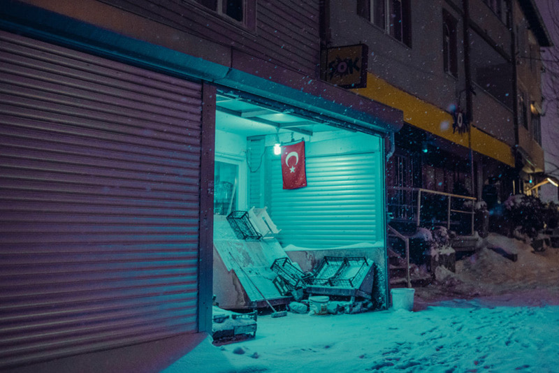 برف در خیابان های استانبول