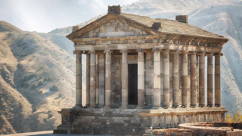 معبد گارنی ارمنستان، منبع عکس: سایت greekcitytimes.com، عکاس: نامشخص